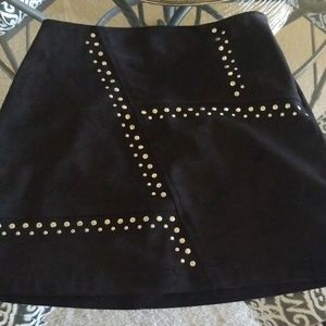 Express silver studded mini skirt